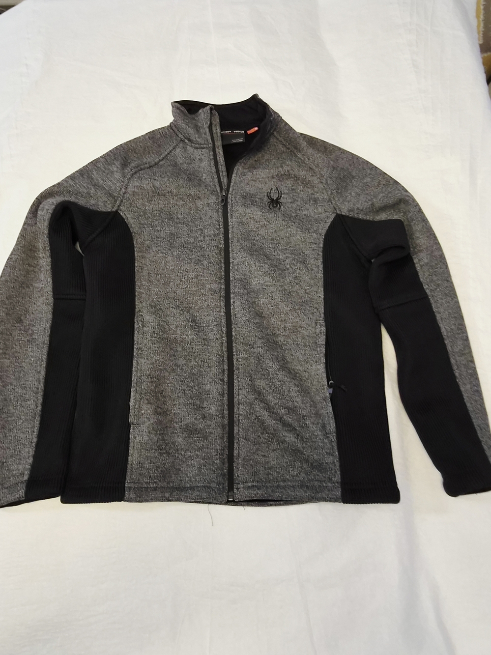 Spyder Men’s Gray and Black Full-Zip Performance Jacket